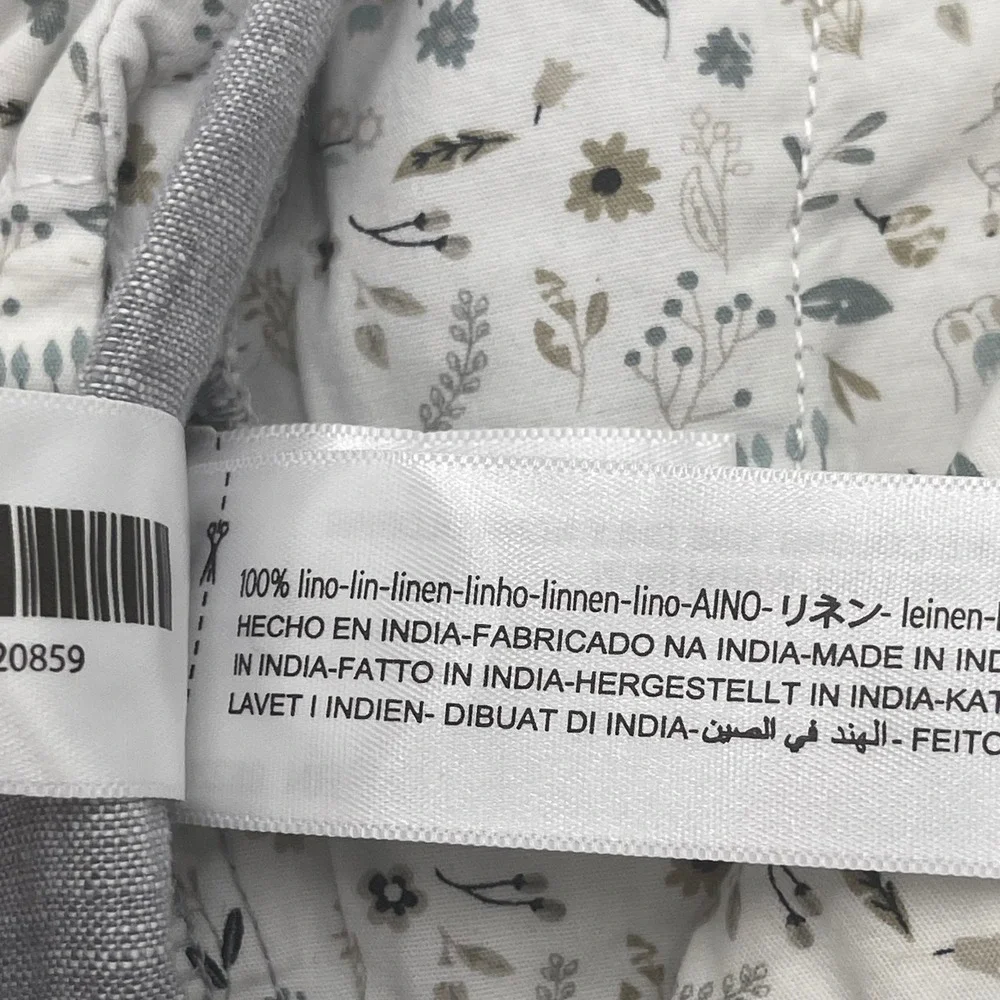 Porter & Ash Mens 32 Sustainable 100% Linen Pants Light Grey Relaxed Fit NWT